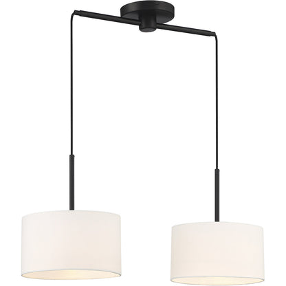 Meridian Lite Trends 2-Light Linear Chandelier in Matte Black M100109MBK