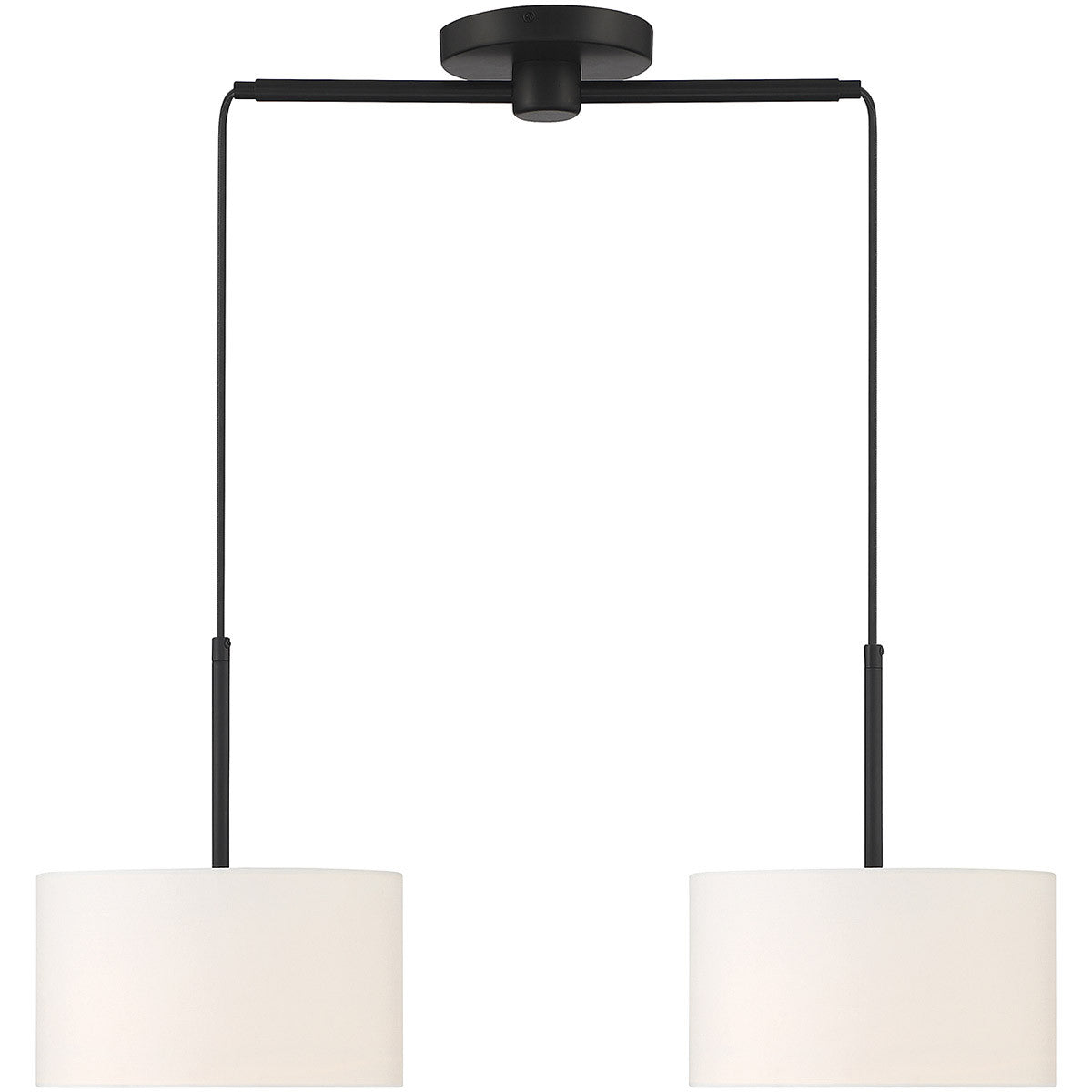 Meridian 2-Light Linear Chandelier in Matte Black M100109MBK