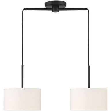 Meridian Lite Trends 2-Light Linear Chandelier in Matte Black M100109MBK