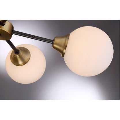 Meridian Lite Trends 5-Light Chandelier in Oil Rubbed Bronze with Natural Brass M10011-79