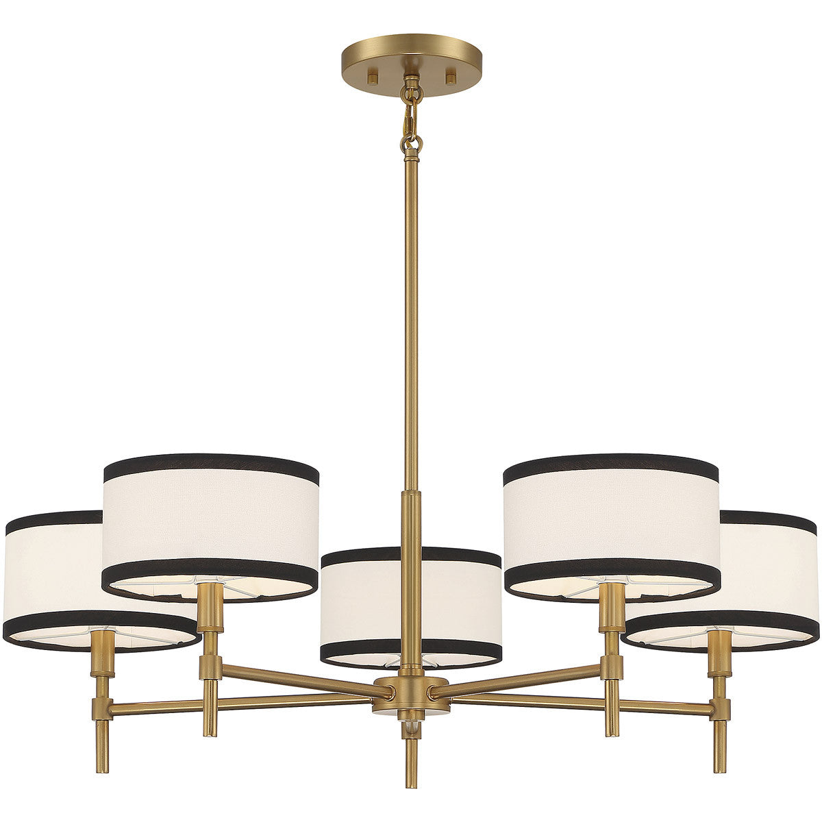 Meridian Lite Trends 5-Light Chandelier in Natural Brass M10011NB