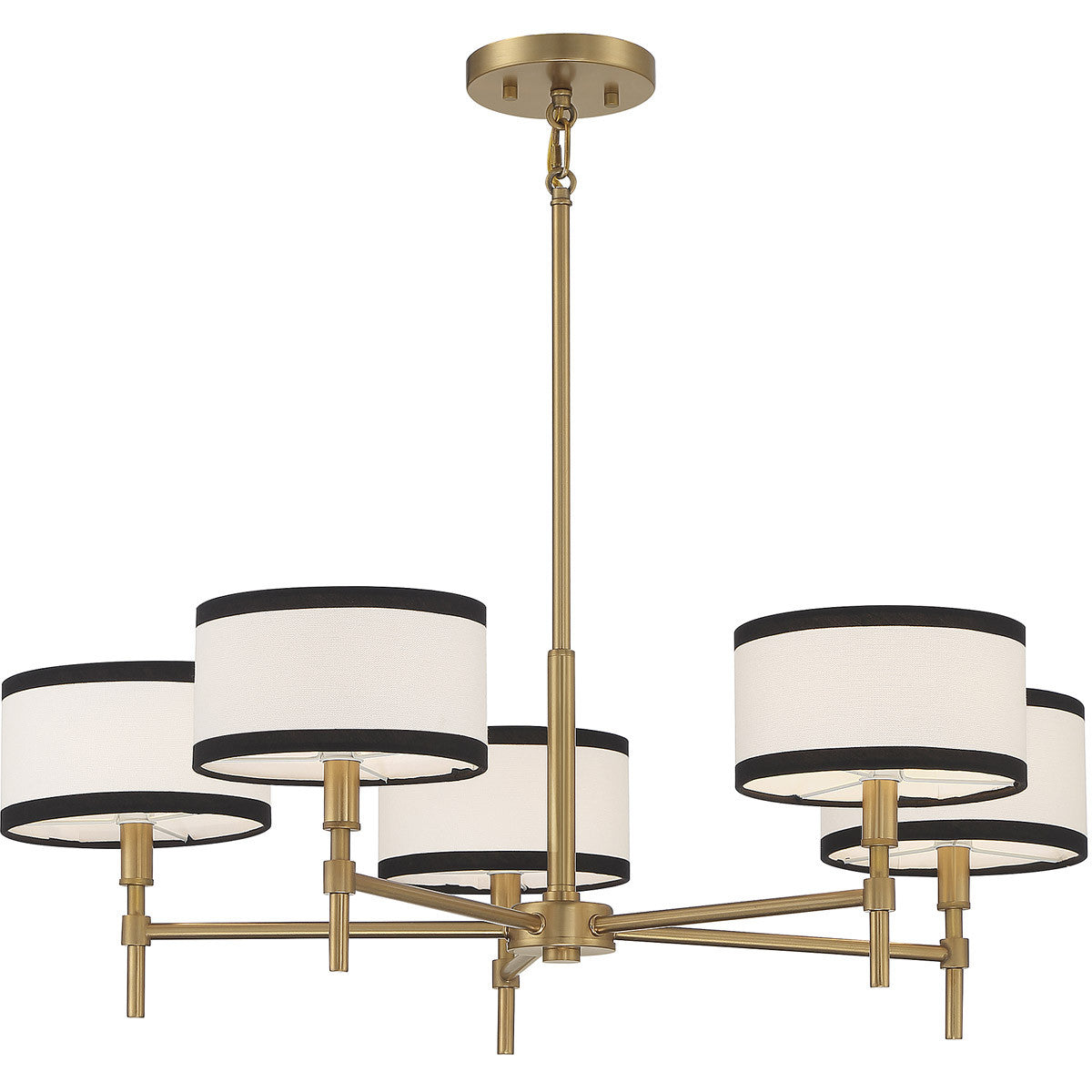 Meridian Lite Trends 5-Light Chandelier in Natural Brass M10011NB