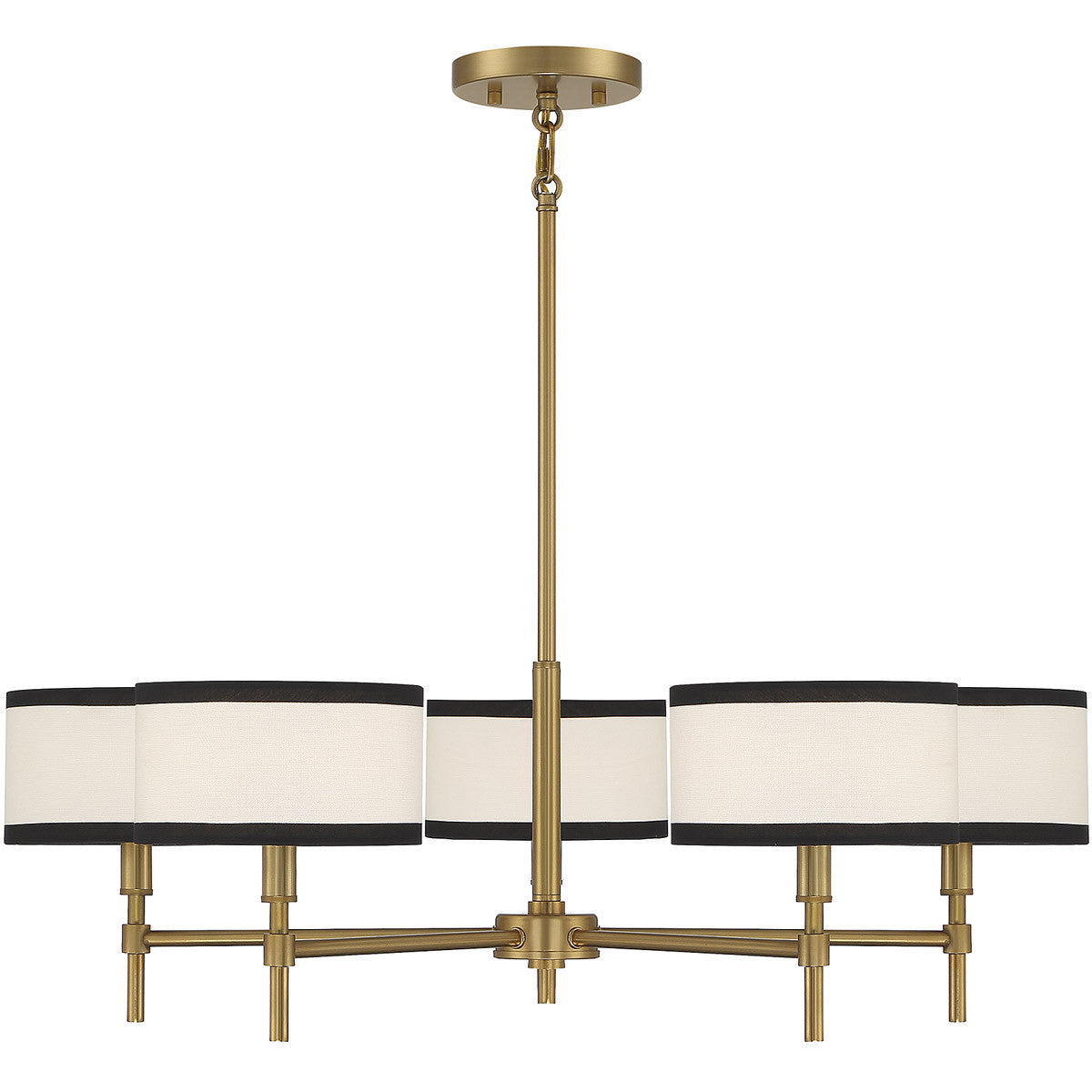 Meridian 5-Light Chandelier in Natural Brass M10011NB