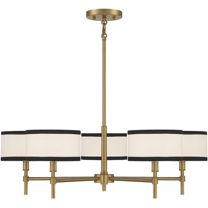 Meridian 5-Light Chandelier in Natural Brass M10011NB