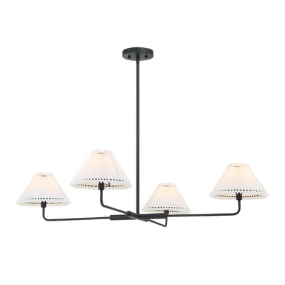 Meridian Lite Trends 4-Light Chandelier in Matte Black M100121MBK