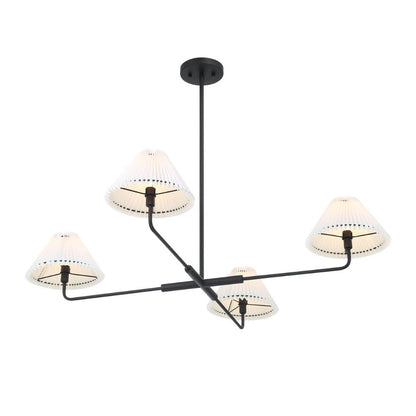 Meridian Lite Trends 4-Light Chandelier in Matte Black M100121MBK