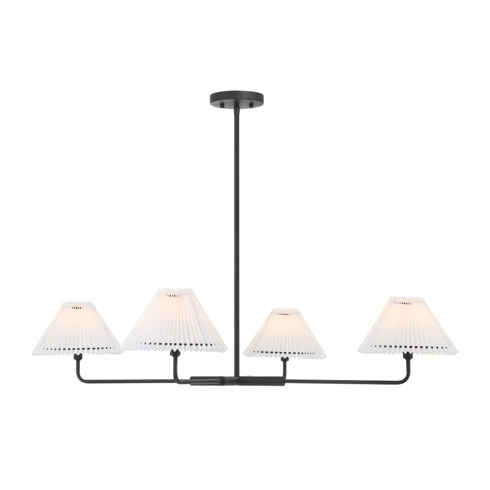 Meridian Lite Trends 4-Light Chandelier in Matte Black M100121MBK