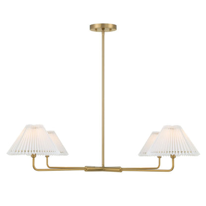 Meridian Lite Trends 4-Light Chandelier in Natural Brass M100121NB