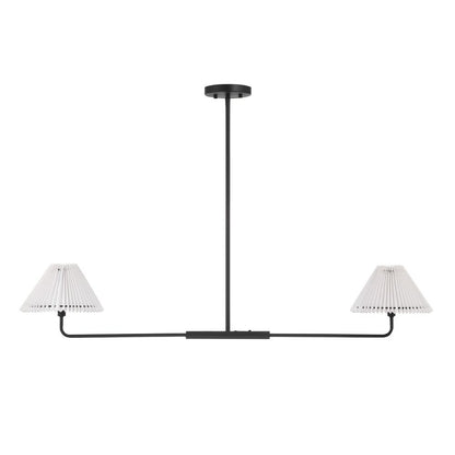 Meridian Lite Trends 2-Light Linear Chandelier in Matte Black M100122MBK