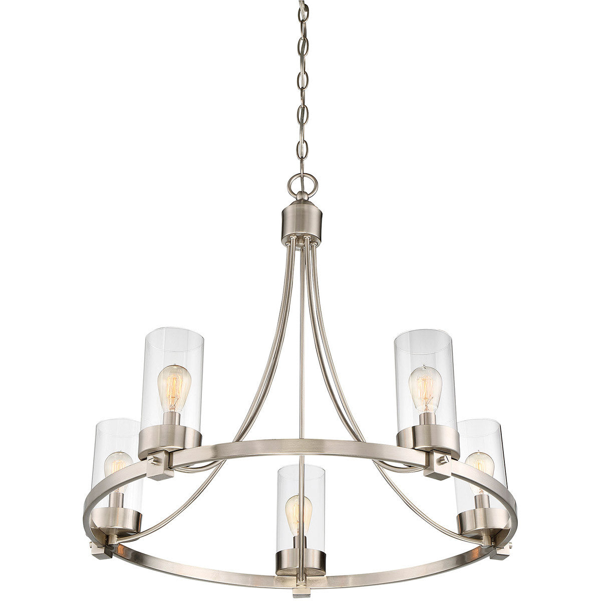 Meridian Lite Trends 5-Light Chandelier in Brushed Nickel M10018BN