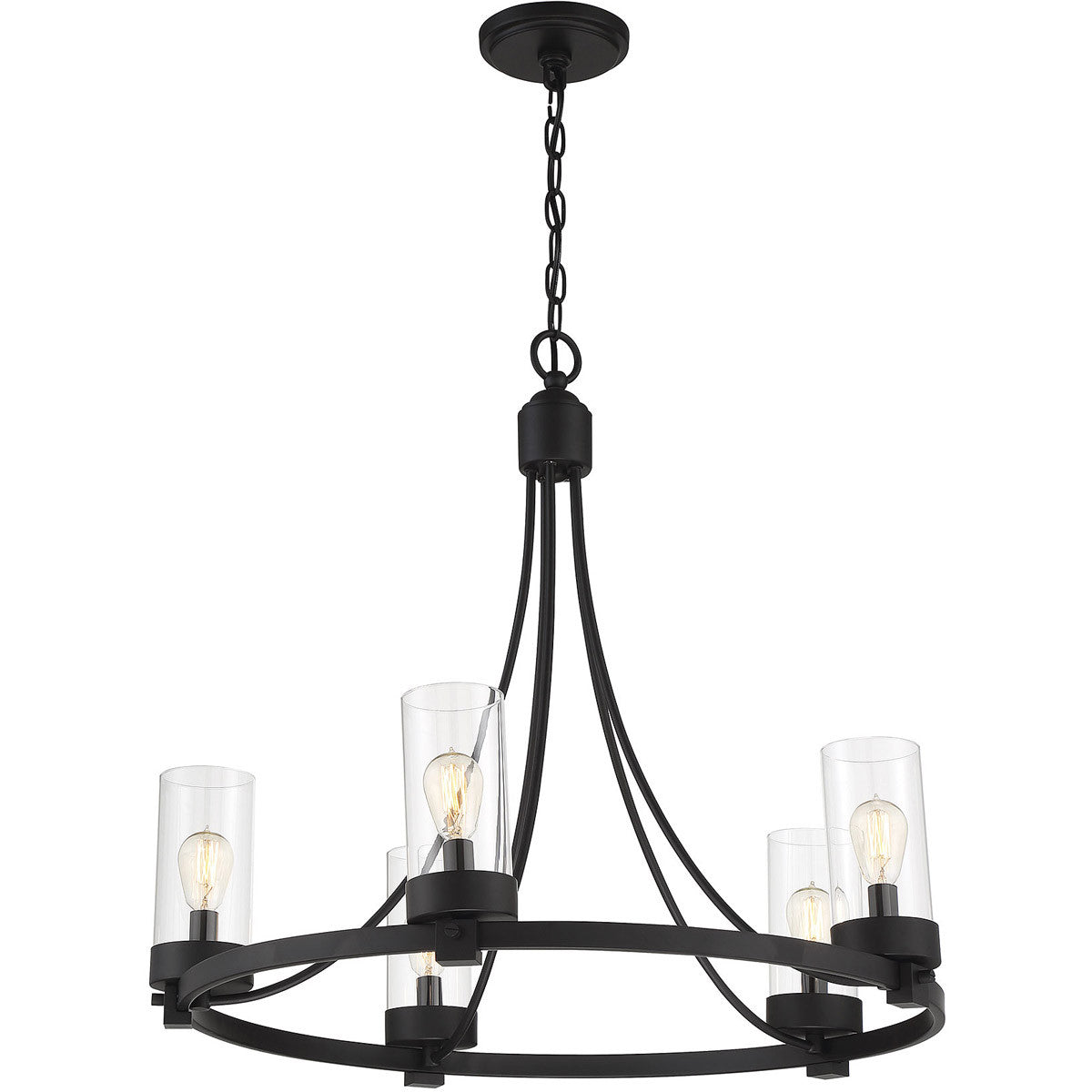 Meridian Lite Trends 5-Light Chandelier in Matte Black M10018MBK