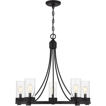 Meridian Lite Trends 5-Light Chandelier in Matte Black M10018MBK