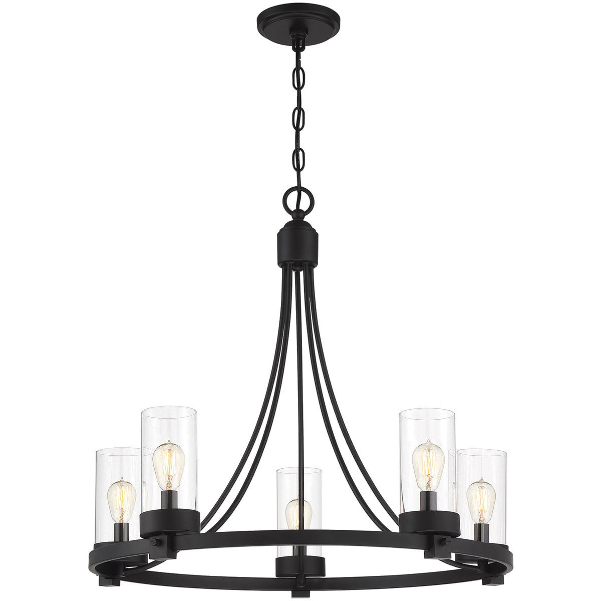 Meridian 5-Light Chandelier in Matte Black M10018MBK