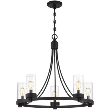 Meridian Lite Trends 5-Light Chandelier in Matte Black M10018MBK