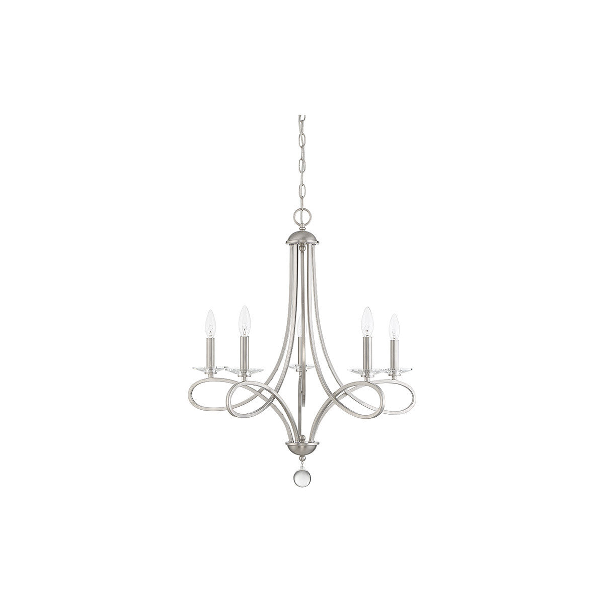 Meridian Lite Trends 5-Light Chandelier in Brushed Nickel M10028BN