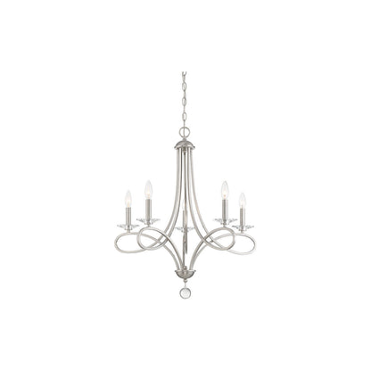 Meridian Lite Trends 5-Light Chandelier in Brushed Nickel M10028BN