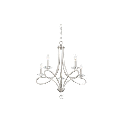 Meridian Lite Trends 5-Light Chandelier in Brushed Nickel M10028BN