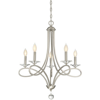 Meridian Lite Trends 5-Light Chandelier in Brushed Nickel M10028BN