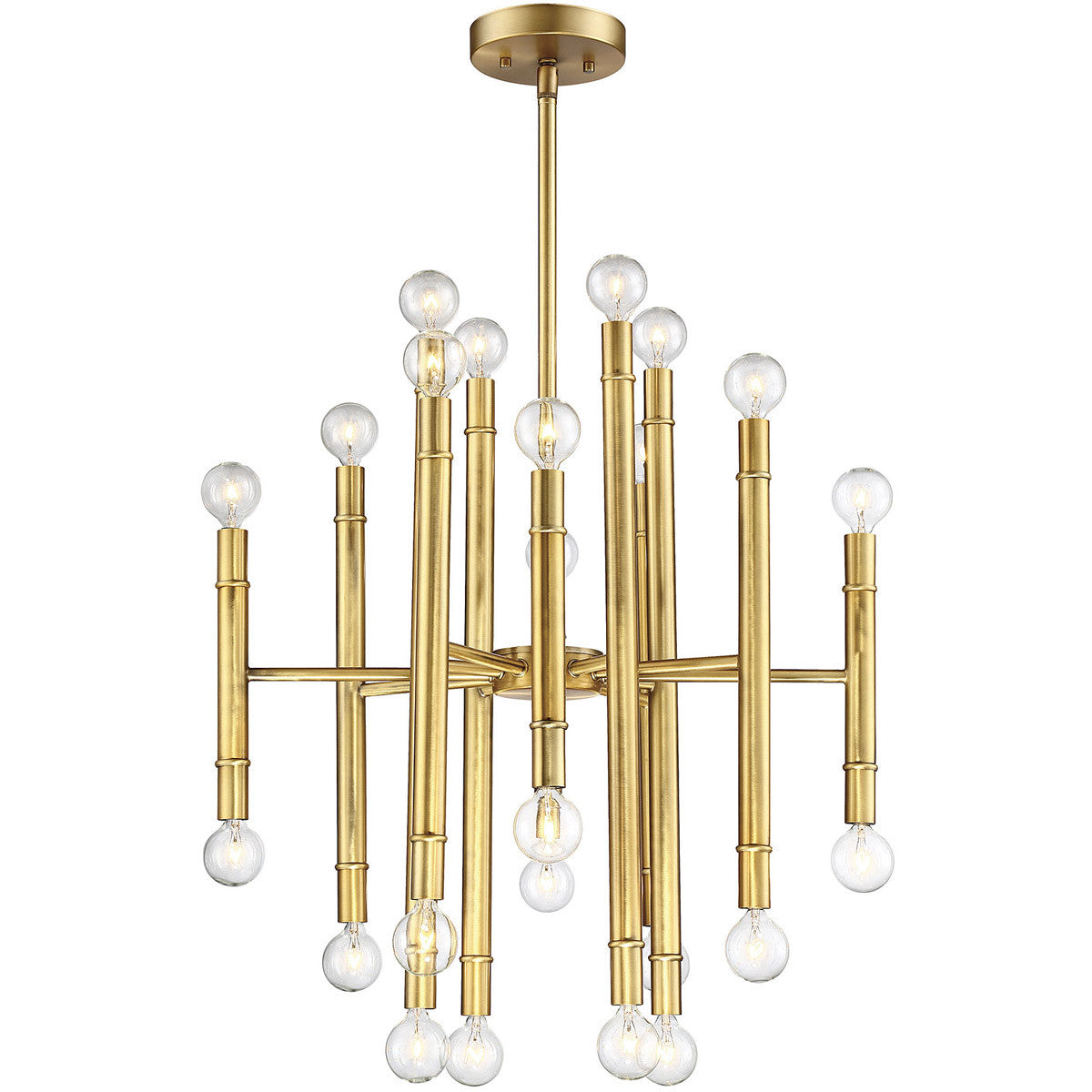 Meridian Lite Trends 24-Light Chandelier in Natural Brass M10040NB