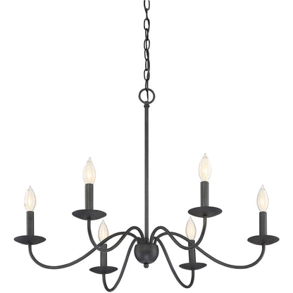 Meridian Lite Trends 6-Light Chandelier in Aged Iron M10042AI