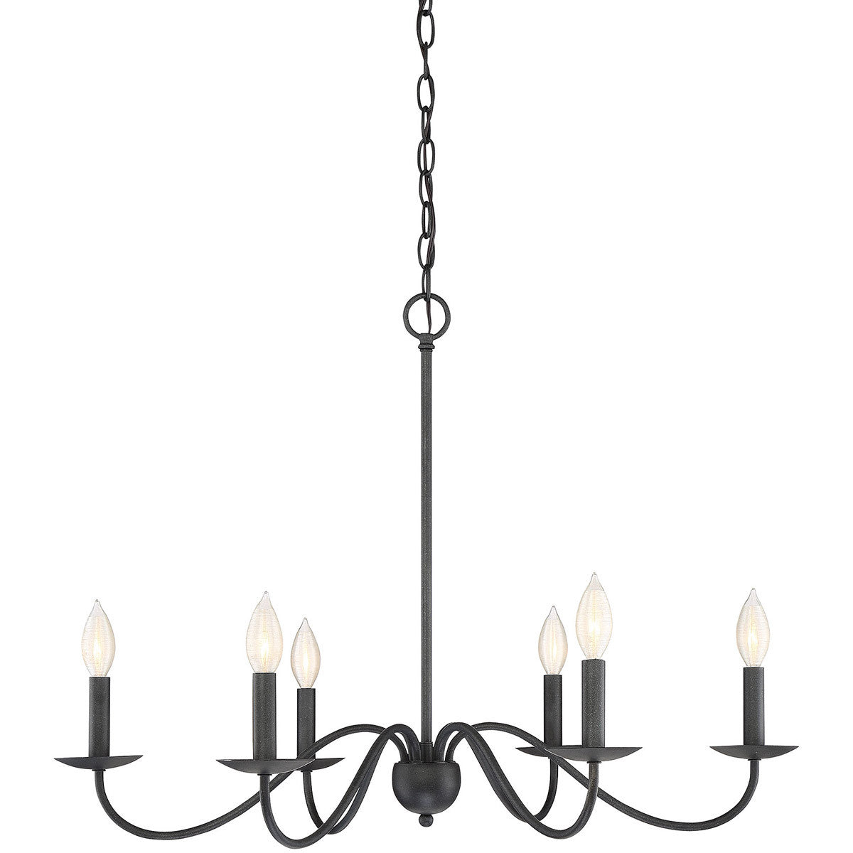 Meridian 6-Light Chandelier in Aged Iron M10042AI