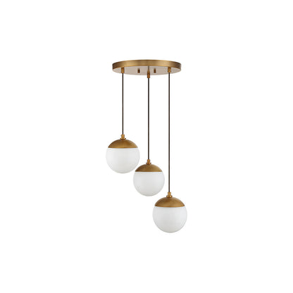 Meridian Lite Trends 3-Light Chandelier in Natural Brass M10055NB