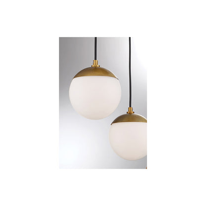 Meridian Lite Trends 3-Light Chandelier in Natural Brass M10055NB