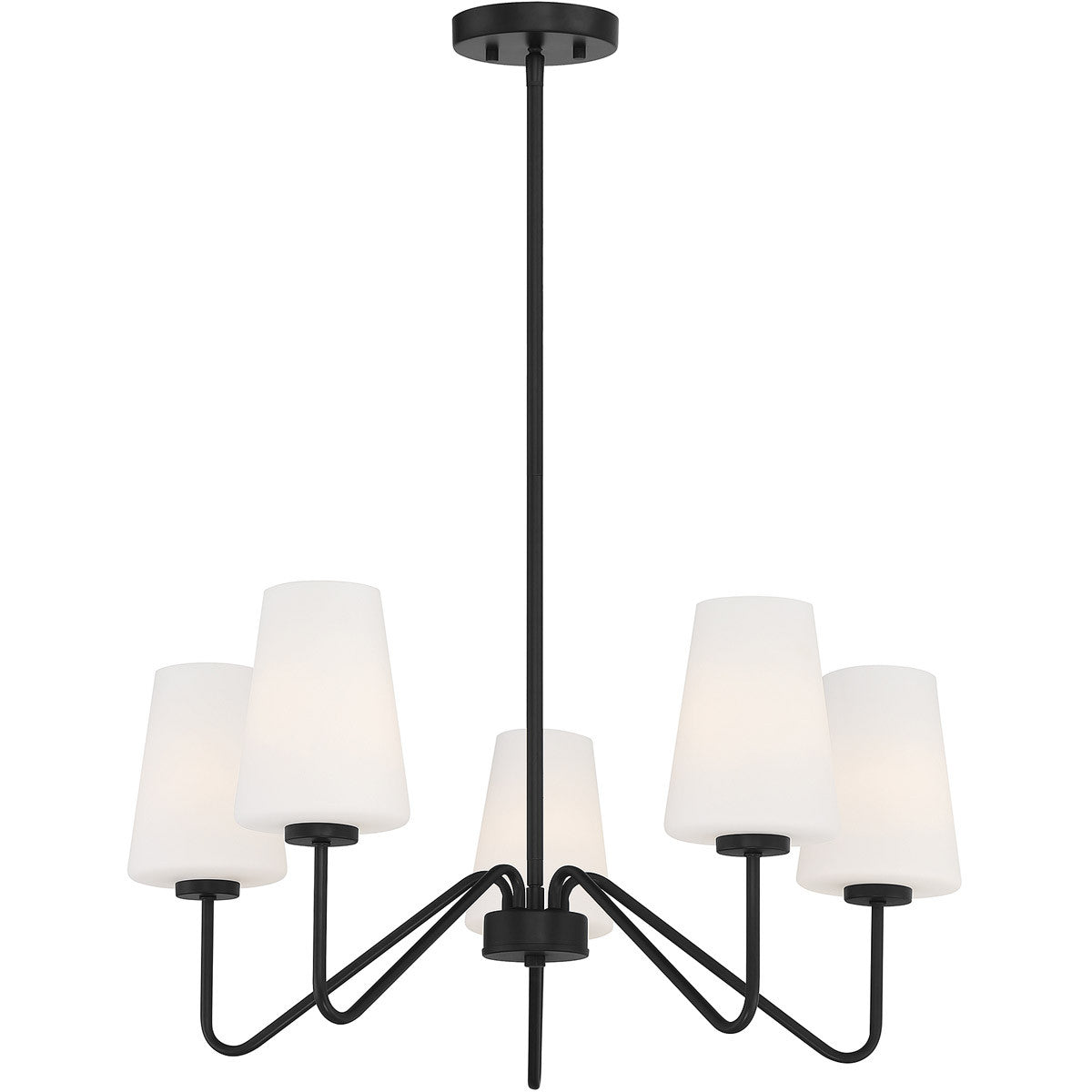 Meridian Lite Trends 5-Light Chandelier in Matte Black M10060MBK