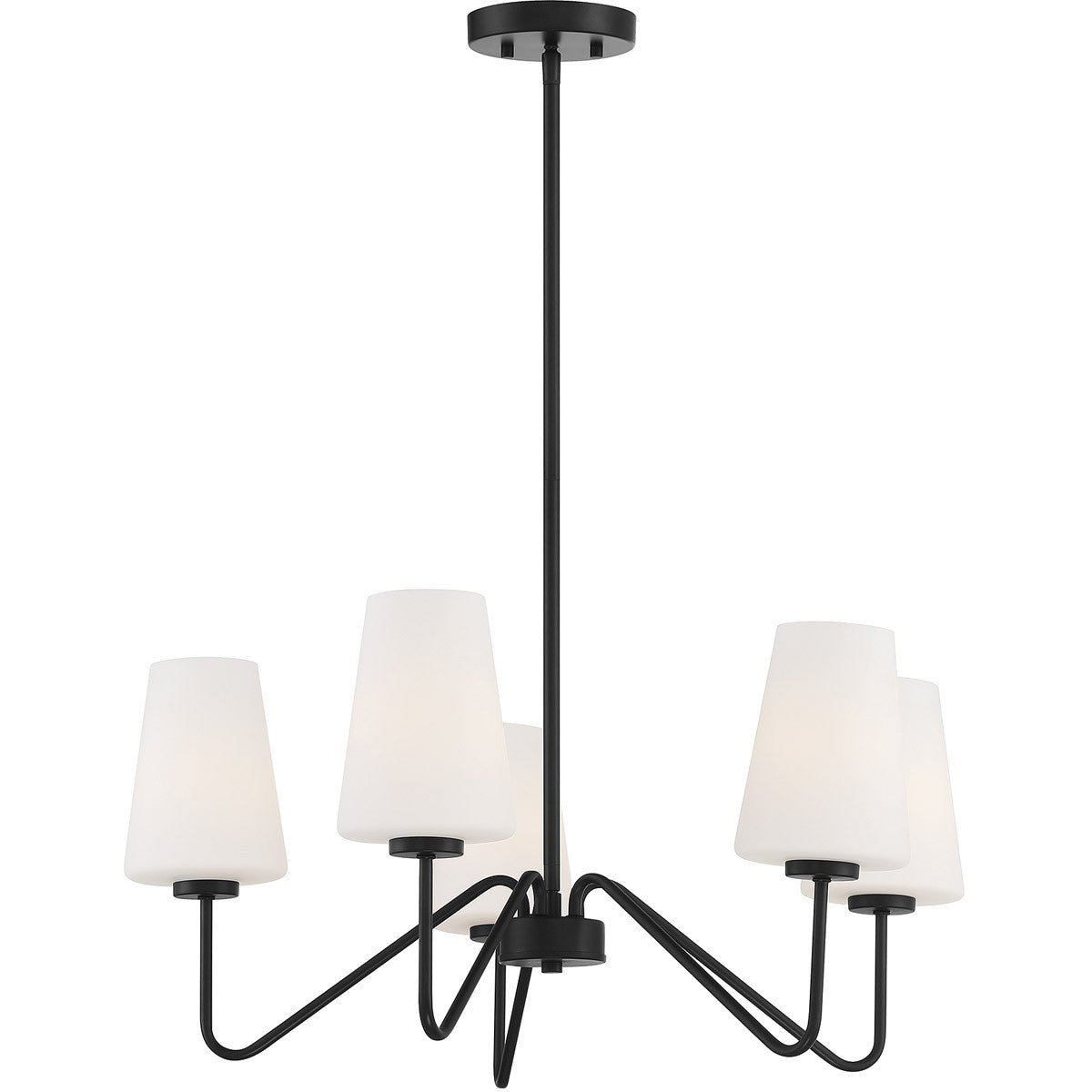 Meridian Lite Trends 5-Light Chandelier in Matte Black M10060MBK