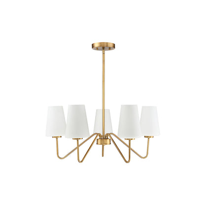 Meridian Lite Trends 5-Light Chandelier in Natural Brass M10060NB