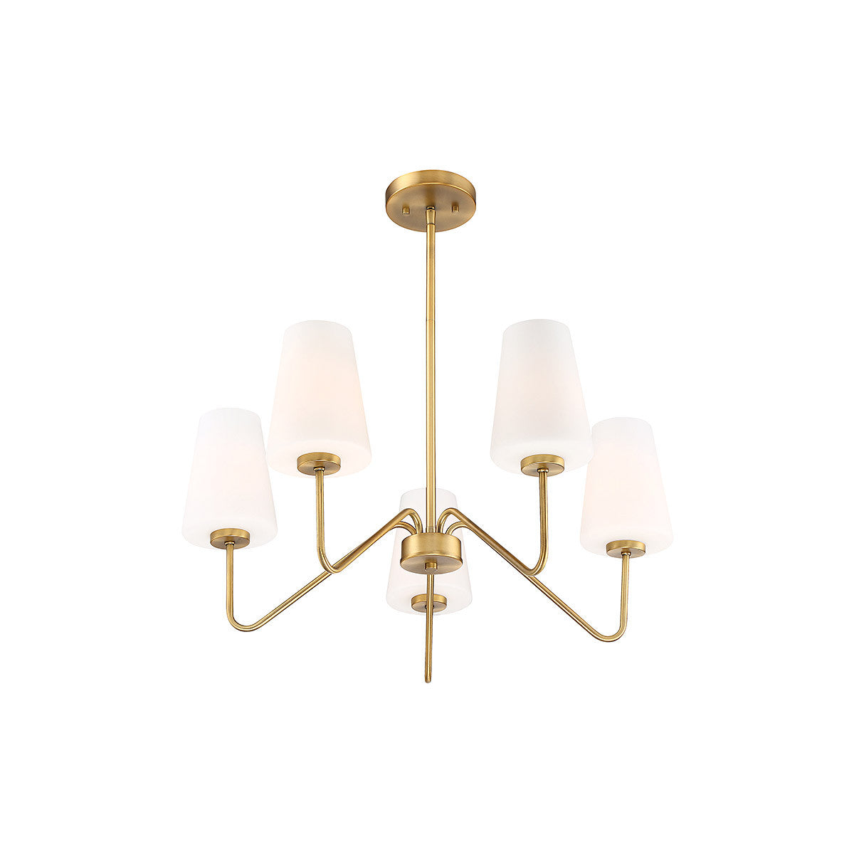 Meridian Lite Trends 5-Light Chandelier in Natural Brass M10060NB