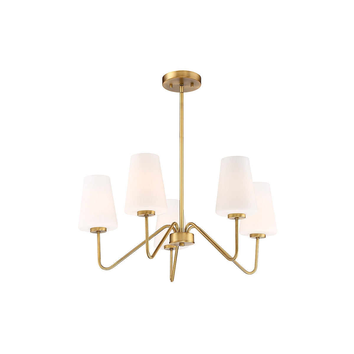 Meridian Lite Trends 5-Light Chandelier in Natural Brass M10060NB