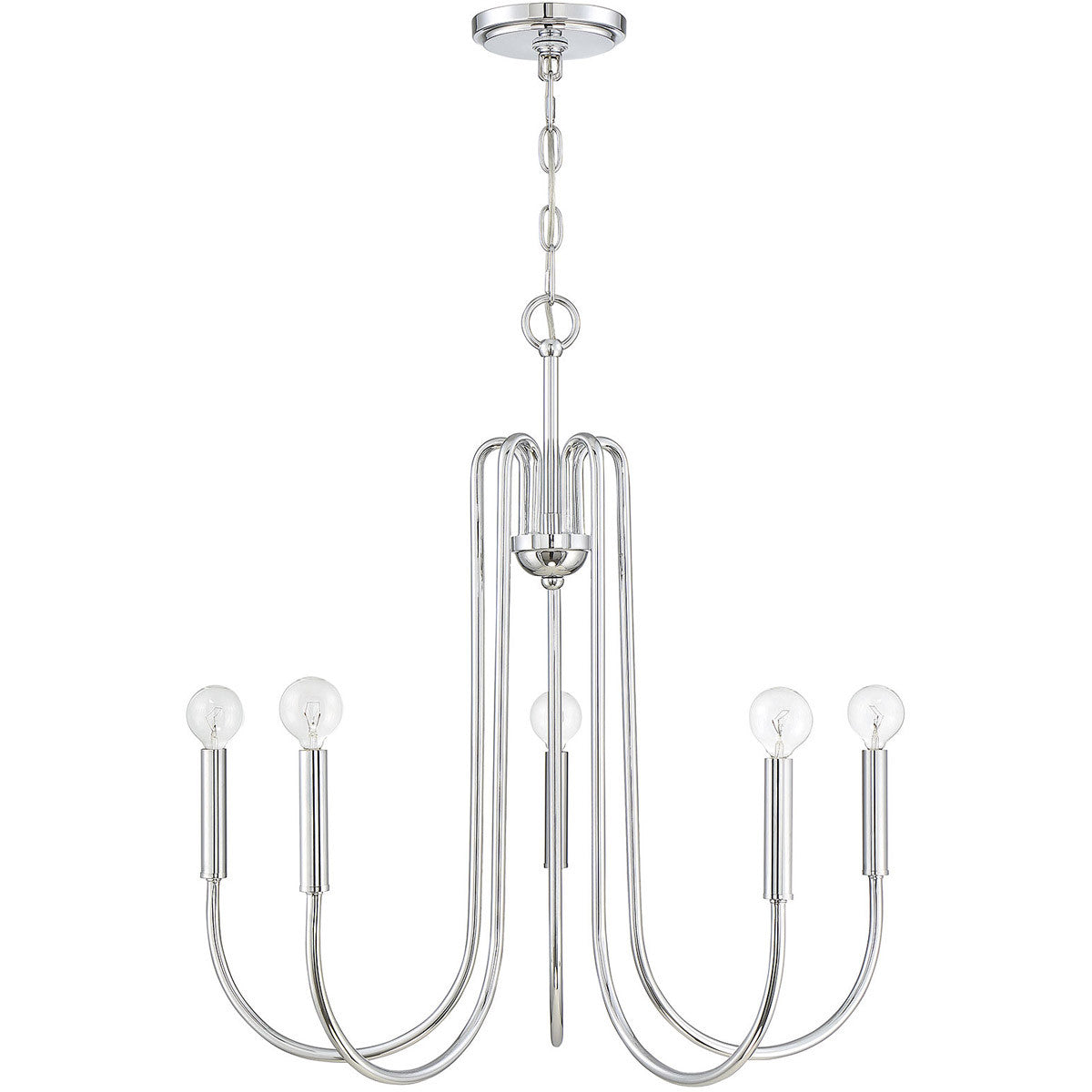 Meridian Lite Trends 5-Light Chandelier in Chrome M10066CH