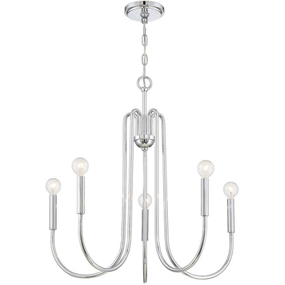 Meridian Lite Trends 5-Light Chandelier in Chrome M10066CH