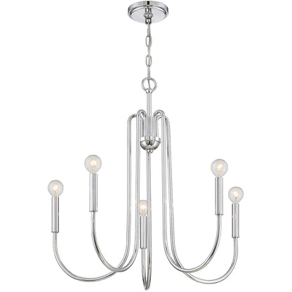 Meridian Lite Trends 5-Light Chandelier in Chrome M10066CH