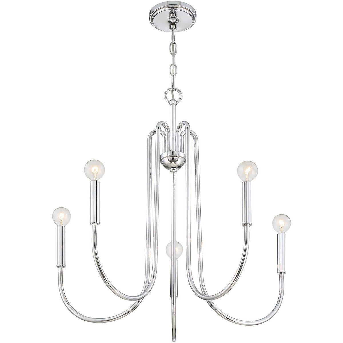 Meridian Lite Trends 5-Light Chandelier in Chrome M10066CH