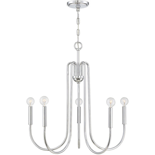 Meridian 5-Light Chandelier in Chrome M10066CH