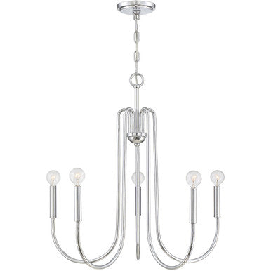 Meridian Lite Trends 5-Light Chandelier in Chrome M10066CH