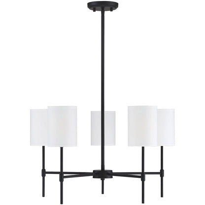 Meridian Lite Trends 5-Light Chandelier in Matte Black M10067MBK