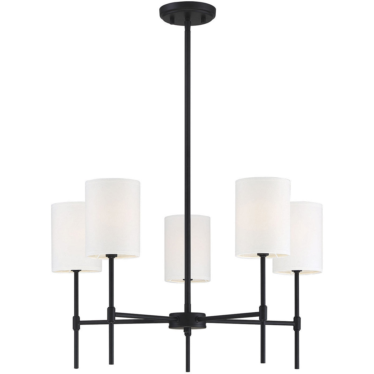 Meridian Lite Trends 5-Light Chandelier in Matte Black M10067MBK