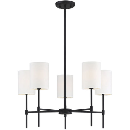 Meridian Lite Trends 5-Light Chandelier in Matte Black M10067MBK