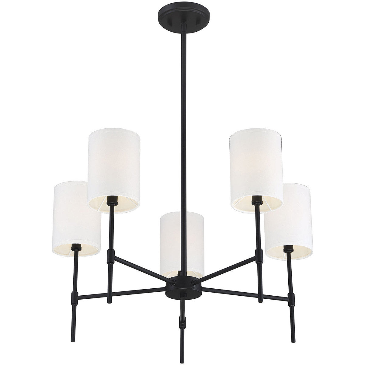 Meridian Lite Trends 5-Light Chandelier in Matte Black M10067MBK