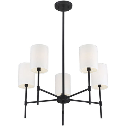 Meridian Lite Trends 5-Light Chandelier in Matte Black M10067MBK