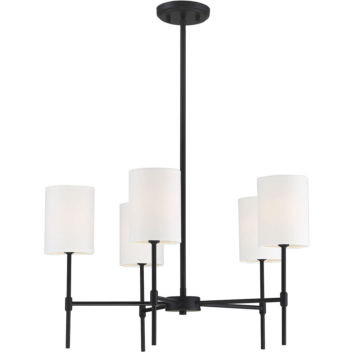 Meridian Lite Trends 5-Light Chandelier in Matte Black M10067MBK