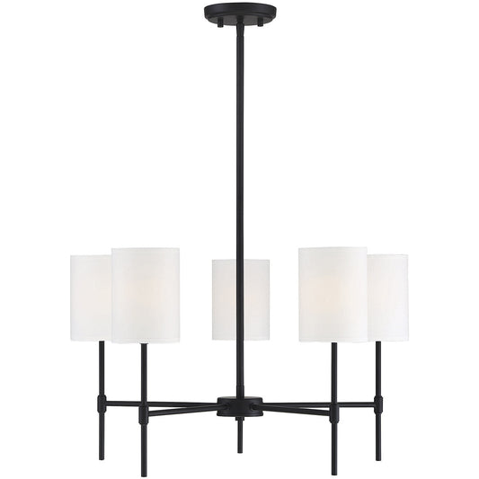 Meridian 5-Light Chandelier in Matte Black M10067MBK