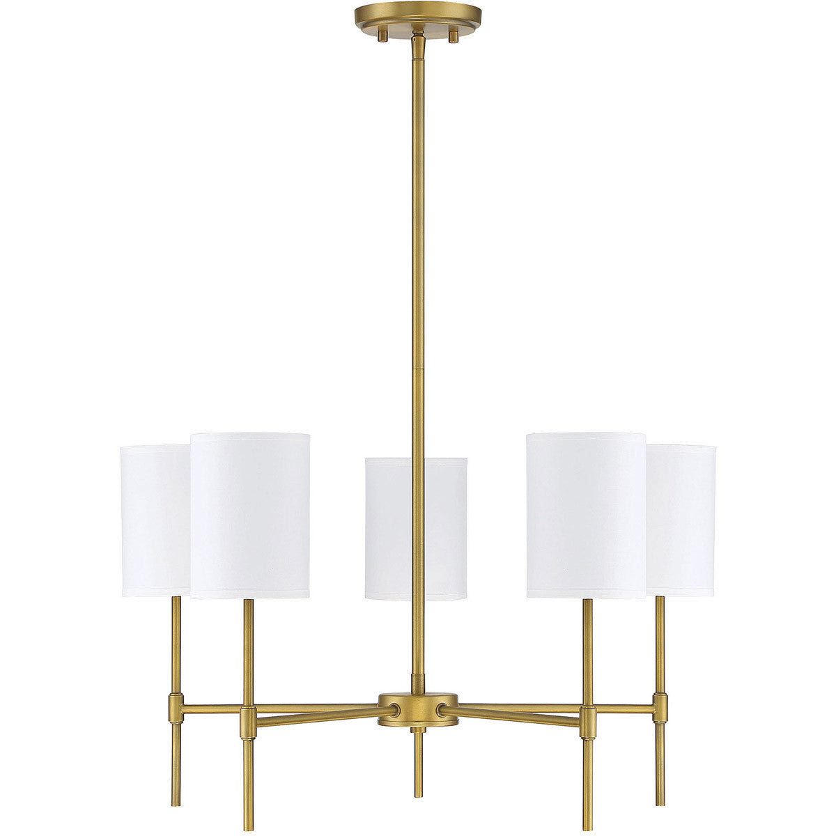 Meridian Lite Trends 5-Light Chandelier in Natural Brass M10067NB