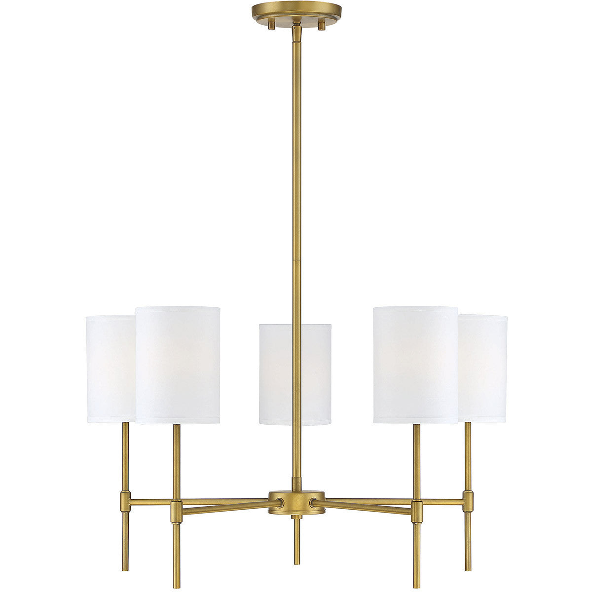 Meridian 5-Light Chandelier in Natural Brass M10067NB