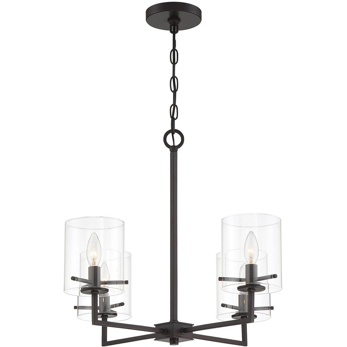 Meridian Lite Trends 4-Light Chandelier in Oil Rubbed Bronze M10076ORB