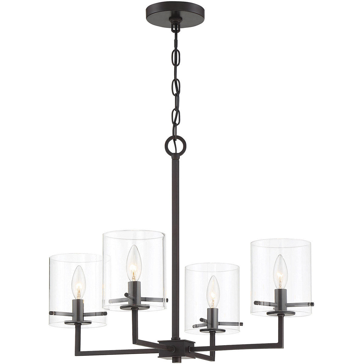 Meridian Lite Trends 4-Light Chandelier in Oil Rubbed Bronze M10076ORB