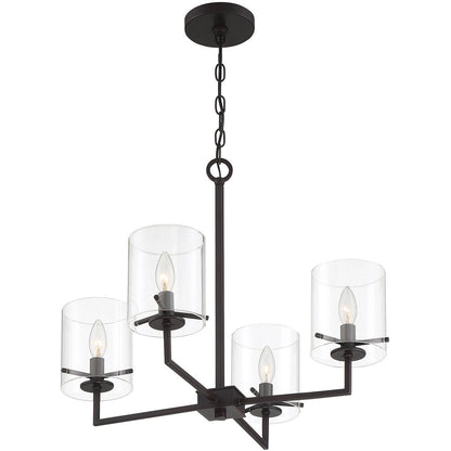 Meridian Lite Trends 4-Light Chandelier in Oil Rubbed Bronze M10076ORB